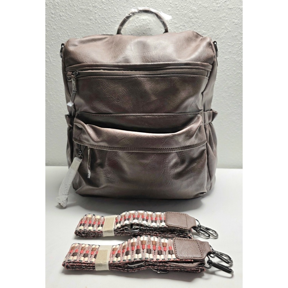 Large Crossbody Dark Brown TVCDFG‎ Business/Leisure Travel Bag With 2 Straps